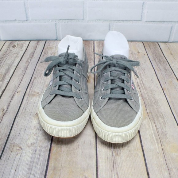 Superga Gray Canvas Lace Up Casual Sneakers Size 7 - Picture 3 of 8